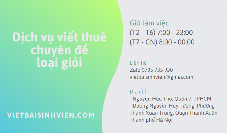 Thuê viết chuyên đề thực tập loại giỏi