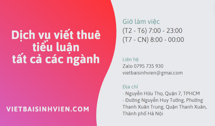 Thuê viết tiểu luận sinh viên giá rẻ