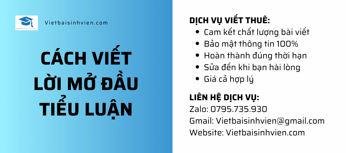 Cách viết lời mở đầu tiểu luận