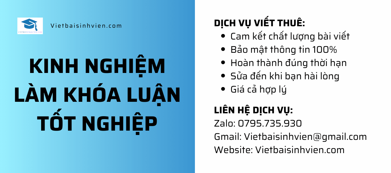 Kinh nghiệm làm khóa luận tốt nghiệp