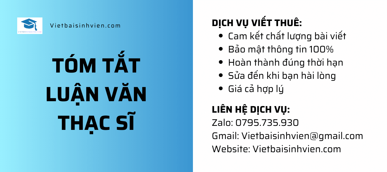 Tóm tắt luận văn Thạc sĩ