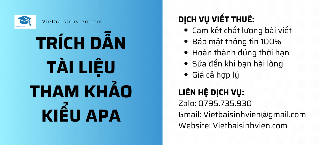 Trích dẫn tài liệu tham khảo kiểu APA