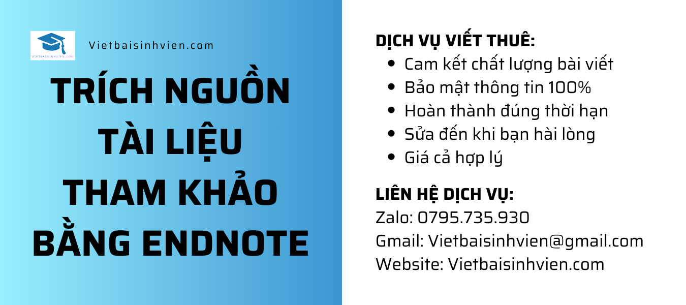 Trích dẫn tài liệu tham khảo bằng Endnote