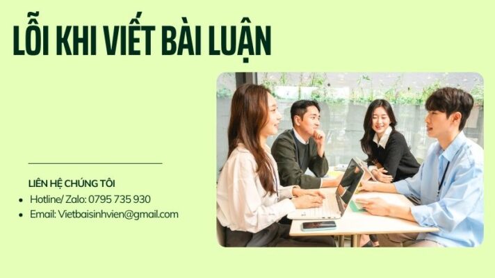 Lỗi khi viết bài luận và cách khắc phục