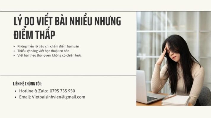 Lý do viết bài nhiều nhưng điểm thấp